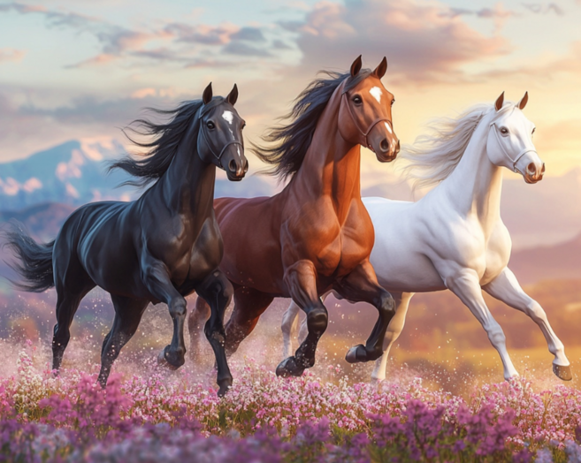 호우맘 액자 캔버스형 보석십자수 DIY 키트 60 x 75 cm, 1개, HM-02 말