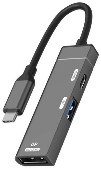 NFHK USB-C 타입 C to HDMI 케이블 HDTV 어댑터 4K 60hz 1080p 태블릿 및 휴대폰 및 노트북용, Displayport 120hz+OTG+PD