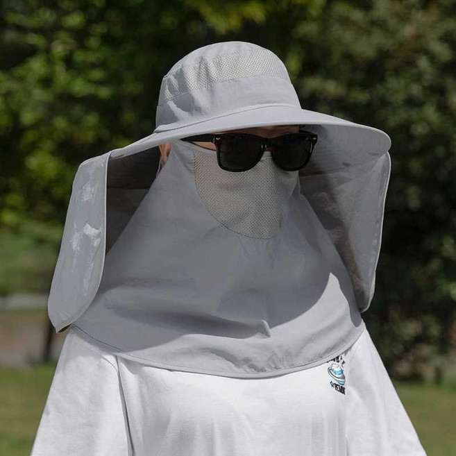 防曬帽女 夏季遮陽帽 大帽簷防曬 戶外紫外線遮臉護頸 漁夫帽