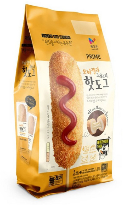 목우촌 모짜렐라 크리스피 핫도그 450g(90gx5개입)x2개, 2개, 450g