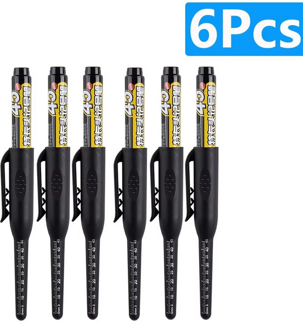 마크라인 45mm 목공용 마커펜 다용도 장시간 사용가능 블랙, 6개, 검은색