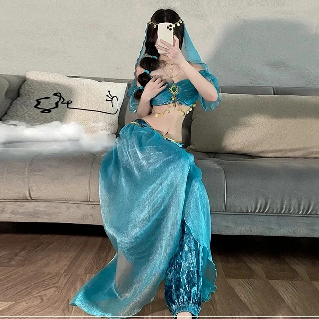 여신 유니폼 코스프레 이집트 여왕의 밸리 댄스 알라딘 인도 이국적인 호텔 클럽 의류