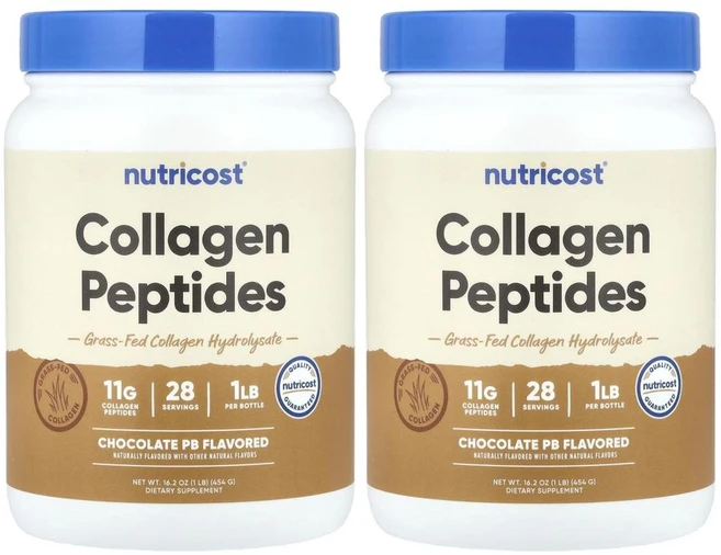 뉴트리코스트 콜라겐 펩타이드 초콜릿 PB Nutricost Collagen Peptides Chocolate PB 454g, 2개 - 쿠팡