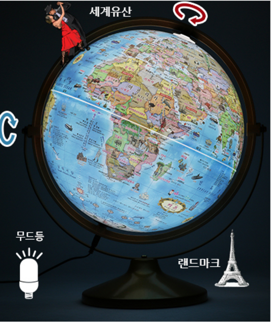 키즈 파인 조명 지구본 (30-KFL), 1개