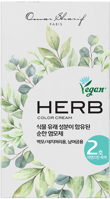 동성제약 허브 칼라크림 염모제, 2호 자연스런흑색, 1개