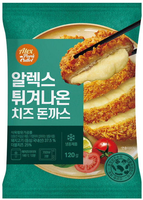알렉스 튀겨나온 치즈돈까스 10팩, 10개, 120g