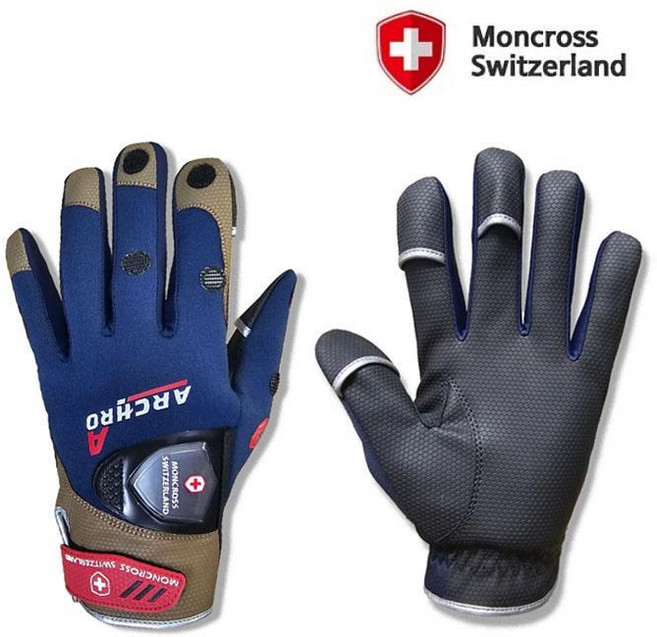 몽크로스 낚시장갑 MWH-000NB 3컷 개폐형 네오프렌 동계용, XL, 1개