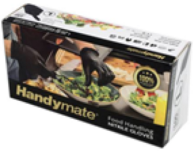 핸디메이트 니트릴장갑 블랙 100매 소(S), S, 5세트