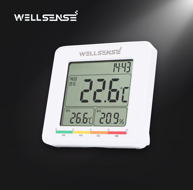 웰센스 디지털 체감온도계 WS-30 케이웨더 온습도계 건설 현장 산업용 체감온도 측정기, 화이트, 3개