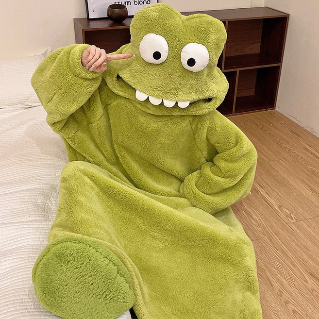 극세사 개구리 캐릭터 잠옷 남여공용 귀여운 파자마 수면잠옷