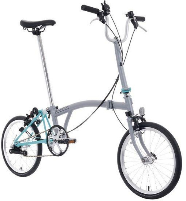 BROMPTON A Line 클래식 블랙 미스트 그레이 접이식 자전거 미니벨로, 16inch, 16inch, A Line 미스티그레이
