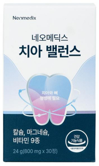 [공식판매처] 칼프디마 네오메딕스 치아밸런스 치아 뼈 건강 칼슘 영양제, 1개, 30정
