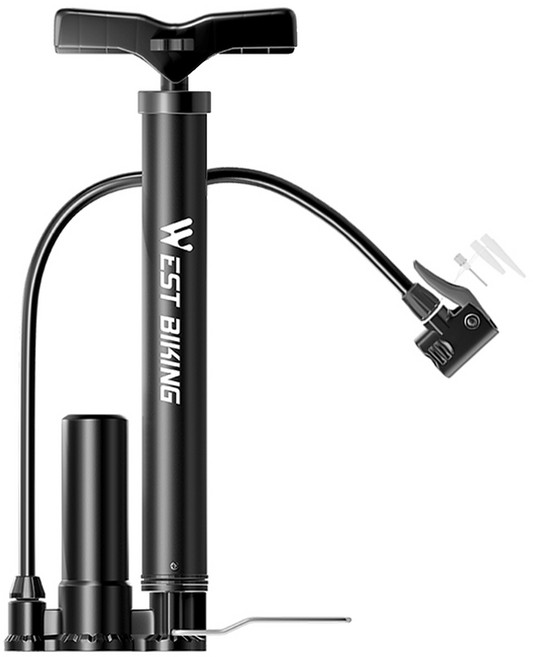 시그니처베이지 자전거 펌프 공기주입기 YPZ193, 1개, 블랙