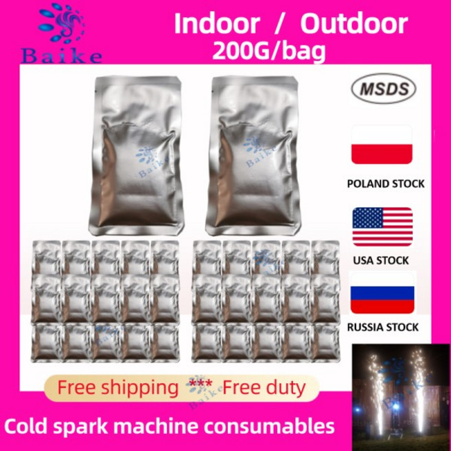 콜드 스파크 기계용 Ti 파우더 100g 웨딩 파티 기계 먼지 인증 무대 조명 DJ용 1-200 봉지/로트 0 세금, 01 빠른  Mainland, 02 100g Outdoor, 10 1 bags