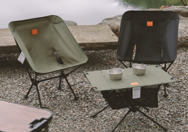 문캠핑 초경량 백패킹 체어 캠핑의자, 1개, 카키