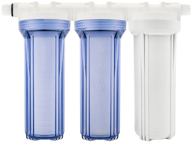 지하수필터 농막 농가주택 필터하우징 중공사융합필터 3단세트, 1개