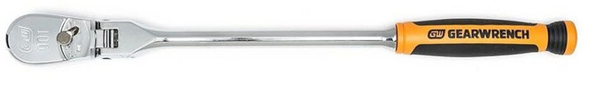 GEARWRENCH 0.9cm(3/8인치) 드라이브 90 톱니 쿠션 그립 플렉스 티어드롭 래칫 81210T, 플렉스 쿠션 그립, 1개