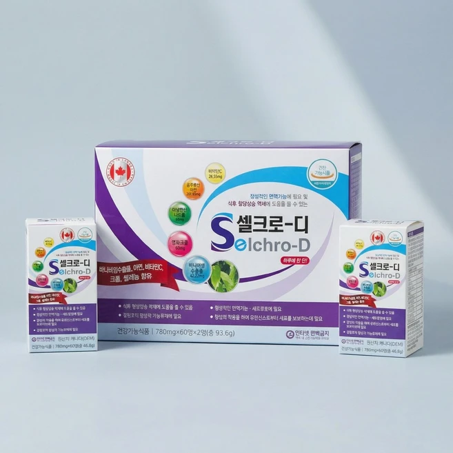 셀크로디 120정 4개월분 세레늄 아연 바나바잎 코로솔산 식후혈당 크롬, 2개, 60정 - 쿠팡