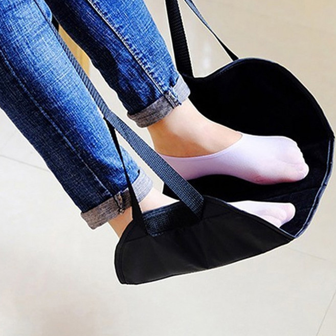 FOOI 비행기 발해먹 발받침대 사무실 발거치대 풋레스트 여행용 휴대용 발받침, 1개