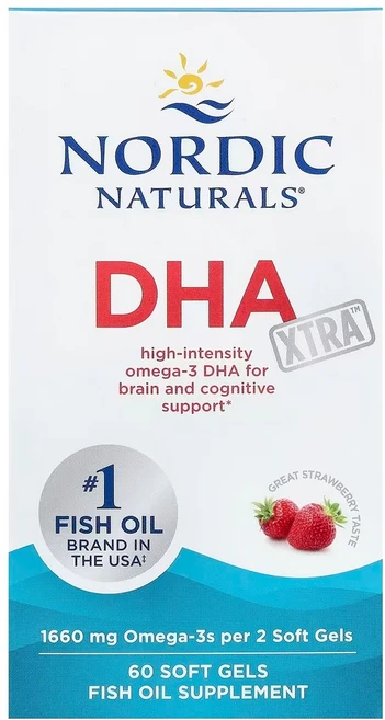 Nordic Naturals DHA Xtra™ 딸기 맛 소프트젤 60정, 1개 - 쿠팡