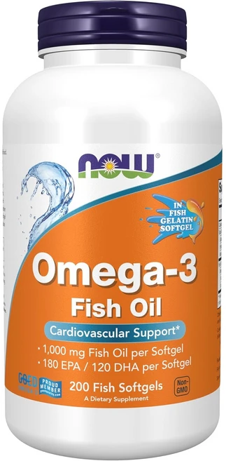 나우푸드 멀레큐럴리 디스틸드 오메가3 1000mg 피쉬 소프트젤, 200정, 1개 - 쿠팡