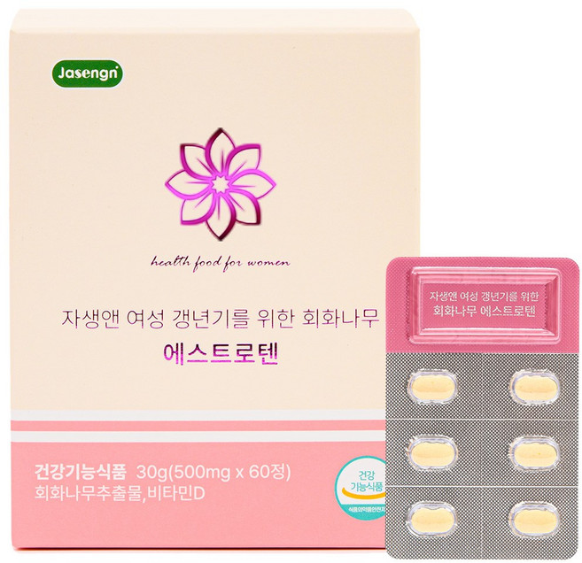 자생앤 여성 갱년기 에스트로텐, 60정, 1개