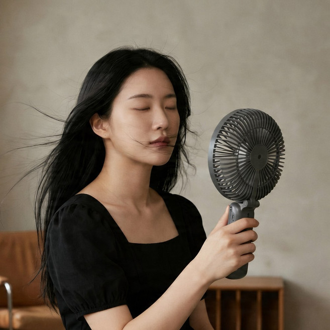 자이온 빅팬 접이식 100단풍속 휴대용 미니 무선 손선풍기 핸디선풍기 BLDC모터 ZBF-BIGFAN350, 그레이