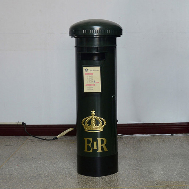 영국 우체통 대형 레트로 철제 접두사 박스 초대형90cm레드문구형 편지함 그린 벽걸이, 90cm 그린 [크라운 포함], 90cm 그린 크라운