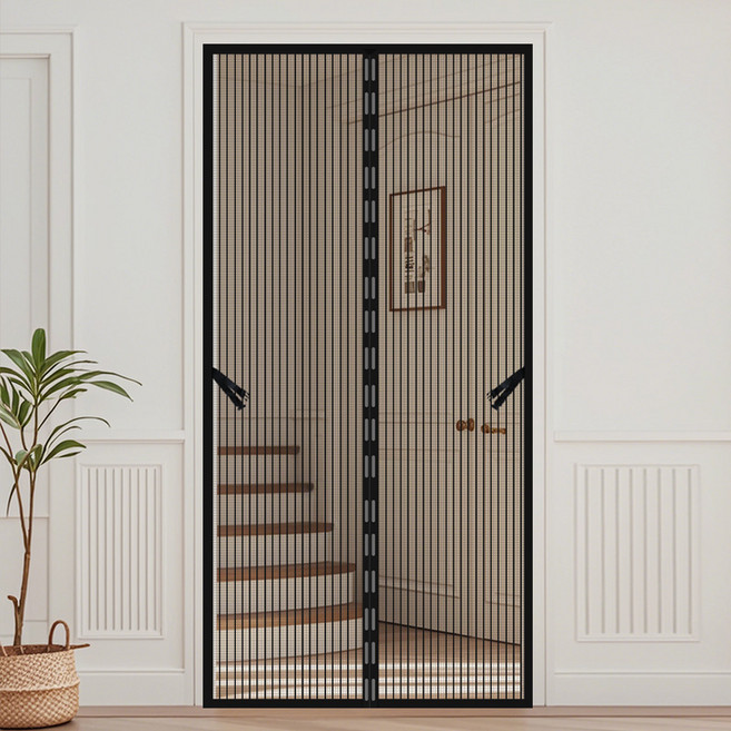 할로글로리 쉽게 찢어지지고 않고 벌레 모기장 자석 현관 방충망, 1세트