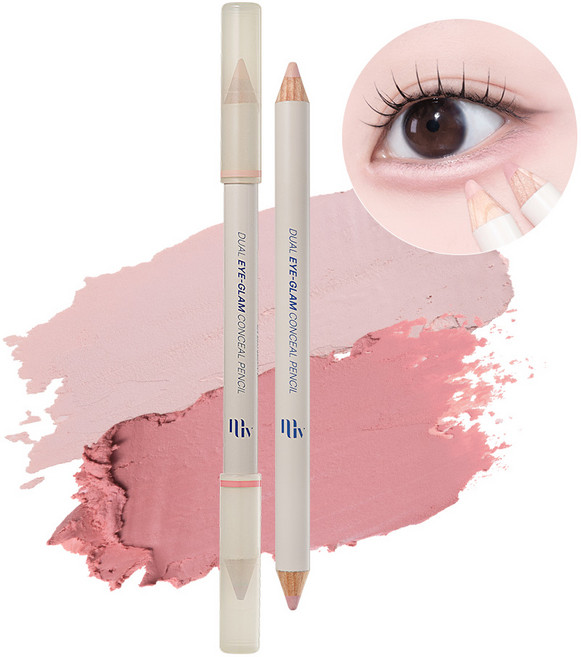 [다크닝제로] 모브닝 듀얼 아이글램 컨실 펜슬 애교살 트임눈 입꼬리, 1개, 02 뉴 베베