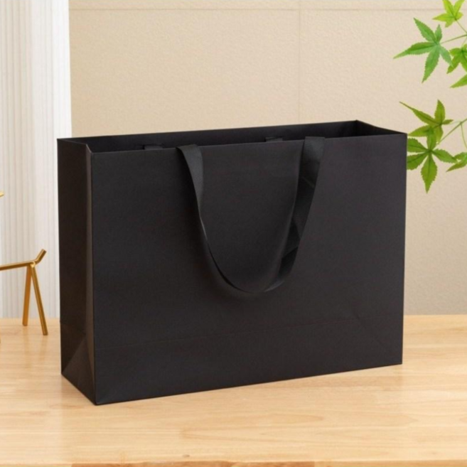 포장명가 무지 고급 선물 쇼핑백 20개, 블랙