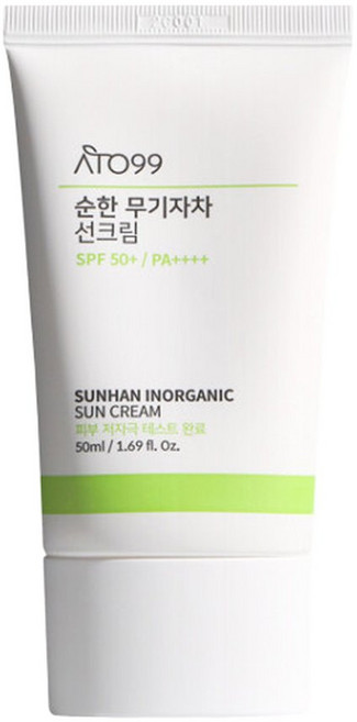 아토99 순한 비건 무기자차 선크림 50ml SPF50+ PA++++ 피부 톤업 미백 주름개선 기능성 자외선 차단제, 1개