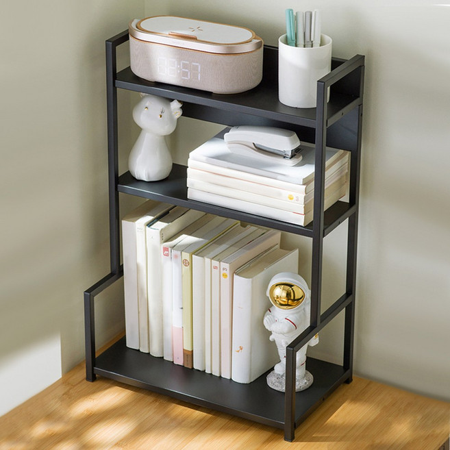 21세기트랜드 이지 스틸 미니 선반, 3단 블랙