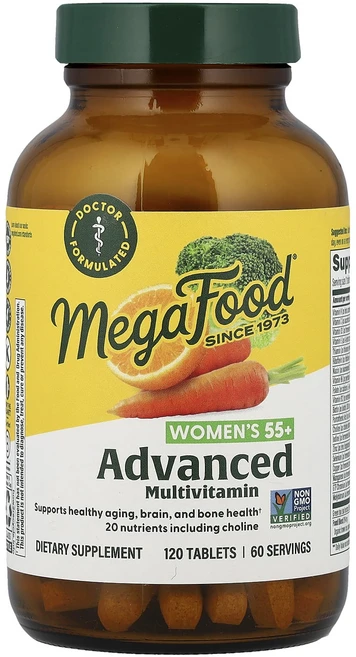 몸관리하세요 겨울입니다 MegaFood 55세 이상 여성용 어드밴스드 종합비타민 120정 특별관리진행, MegaFood55세이상여성용어드밴스드종합비타민120정, 1개 - 쿠팡