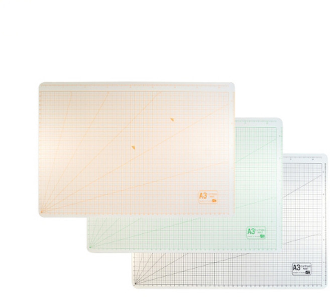 윈스타 반투명 커팅 데스크 매트, 반투명주황(2개)