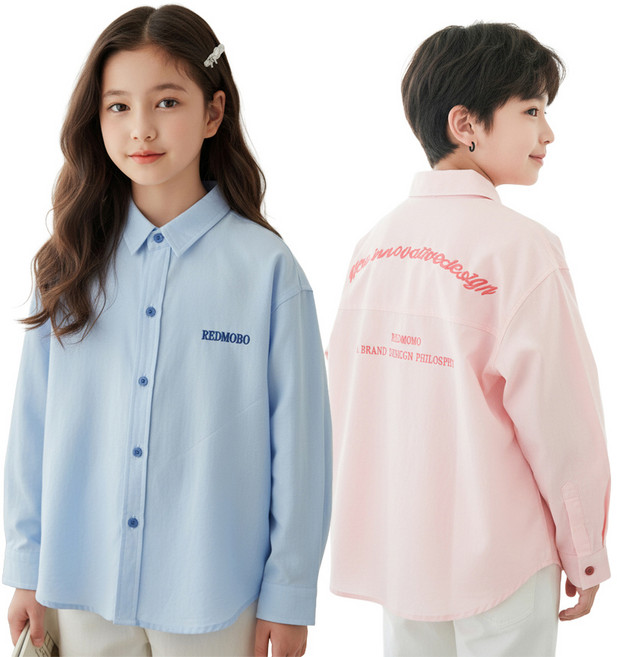 달콩슈 주니어용 순면 레터링 남방 셔츠 아동 남아 여아 DKW197