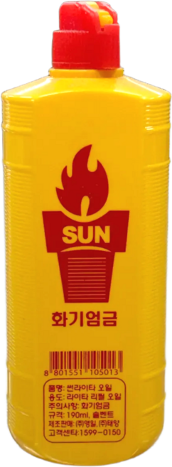 라이터기름 라이터오일 껌제거 SUN 190ml, 1개, 오일색