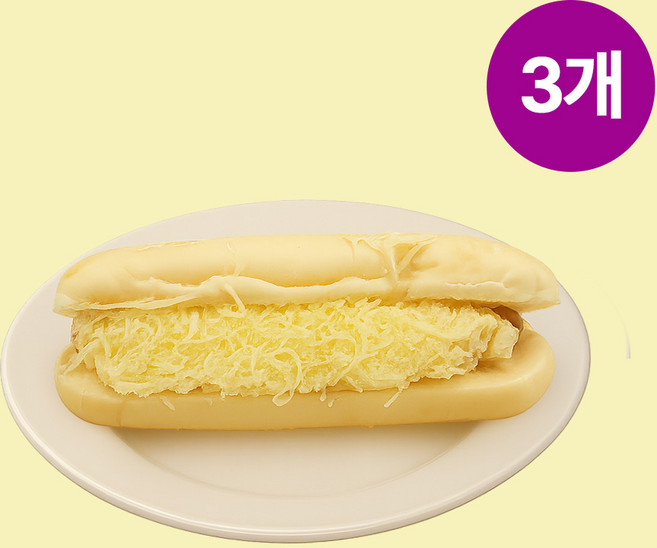 미국식 핫도그 눈꽃치즈 콘어니언 핫도그, 3개, 155g