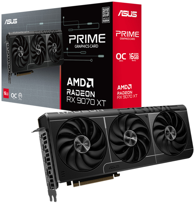 ASUS PRIME 라데온 RX 9070 XT OC D6 16GB 대원씨티에스, PRIME-RX9070XT-O16G