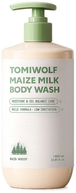 토미울프 단 1회 사용 피지 87% 제거 임상 등드름 퍼퓸 바디워시 레인우디향, 1개, 1000ml