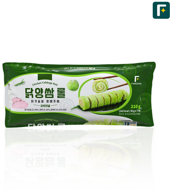 펀쿡 닭가슴살 양배추 롤 (30gX7개입), 3개, 210g