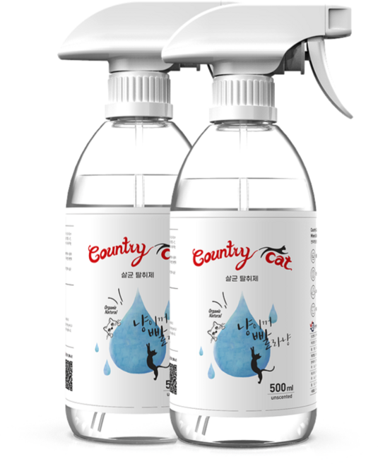 컨트리캣 고양이모래 탈취제 소변 냄새제거제 무향, 2개, 500ml