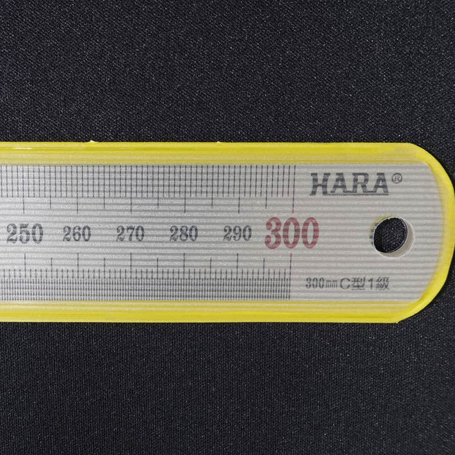 정품 하라 30cm 스텐자 철자 철직자 스틸자 반영구 쇠자, 1개