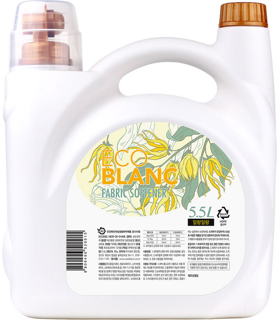 에코블랑 패밀리 퍼퓸 섬유유연제, 5.5L, 1개