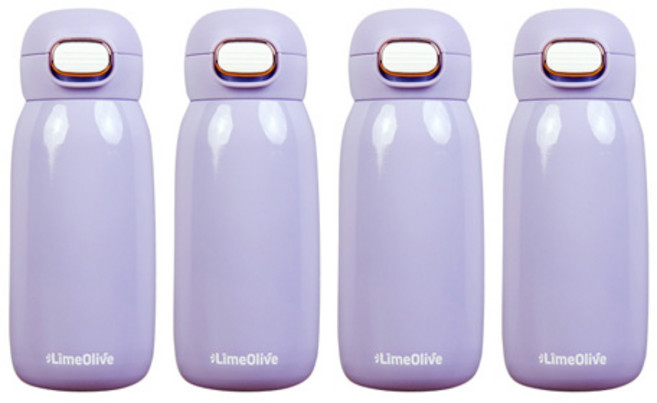 우주인 텀블러 350ml 4p 세트 보온보냉 초등학생 유치원 답례품, 퍼플