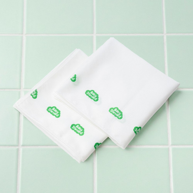 베이비스탠다드 아기 밤부 사각 천기저귀 5장 무형광 무표백 신생아 속싸개, 1세트, 화이트