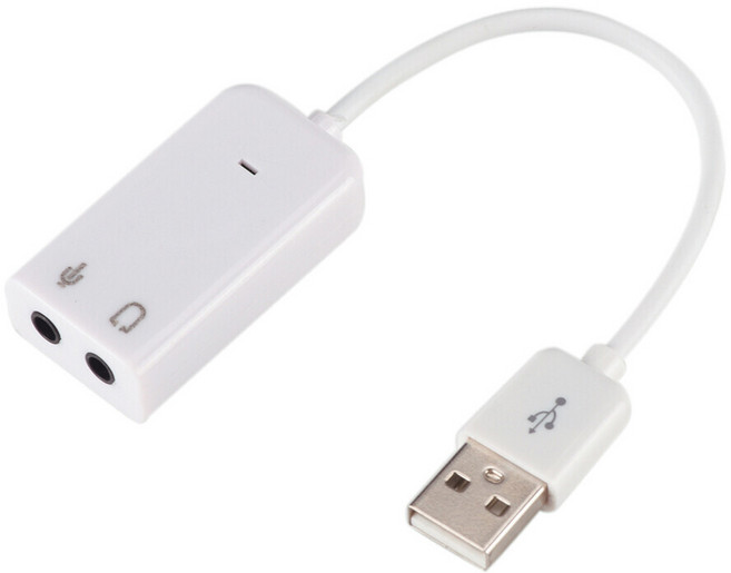 대원TMT 외장형 USB2.0 사운드 카드 DW-USOUND 가상 오디오 7.1채널 마이크 이어폰단자 자동인식 설치 USB 사운드 어댑터, 1개