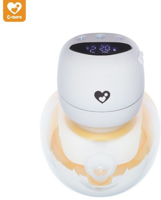 C-more 新貝樂HandFree調頻免持電動吸乳器2.0 模擬寶寶吸吮 輕巧易攜帶 多種模式, 2套, 白色
