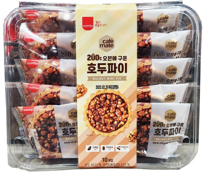 삼립 오븐에 구운 호두파이, 40g, 10개