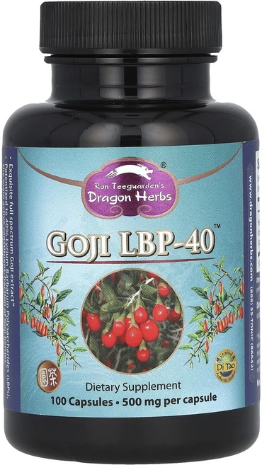 Dragon Herbs 구기자 LBP-40 500mg 베지 캡슐 100정, DragonHerbs구기자LBP40500mg베지캡슐10, 1개 - 쿠팡